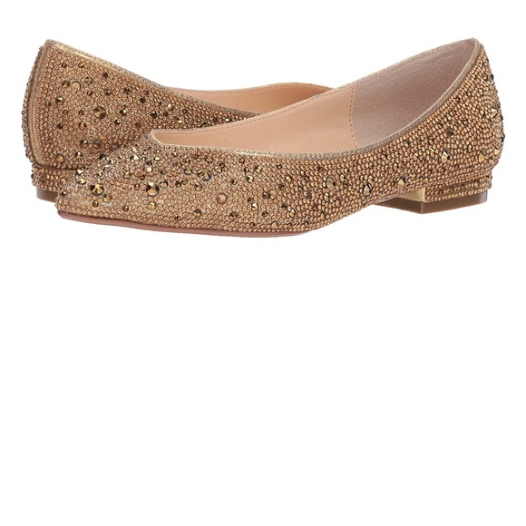 BETSEY JOHNSON RHINESTONE CRYSTAL BALLET FLATS - Picture 2 of 12